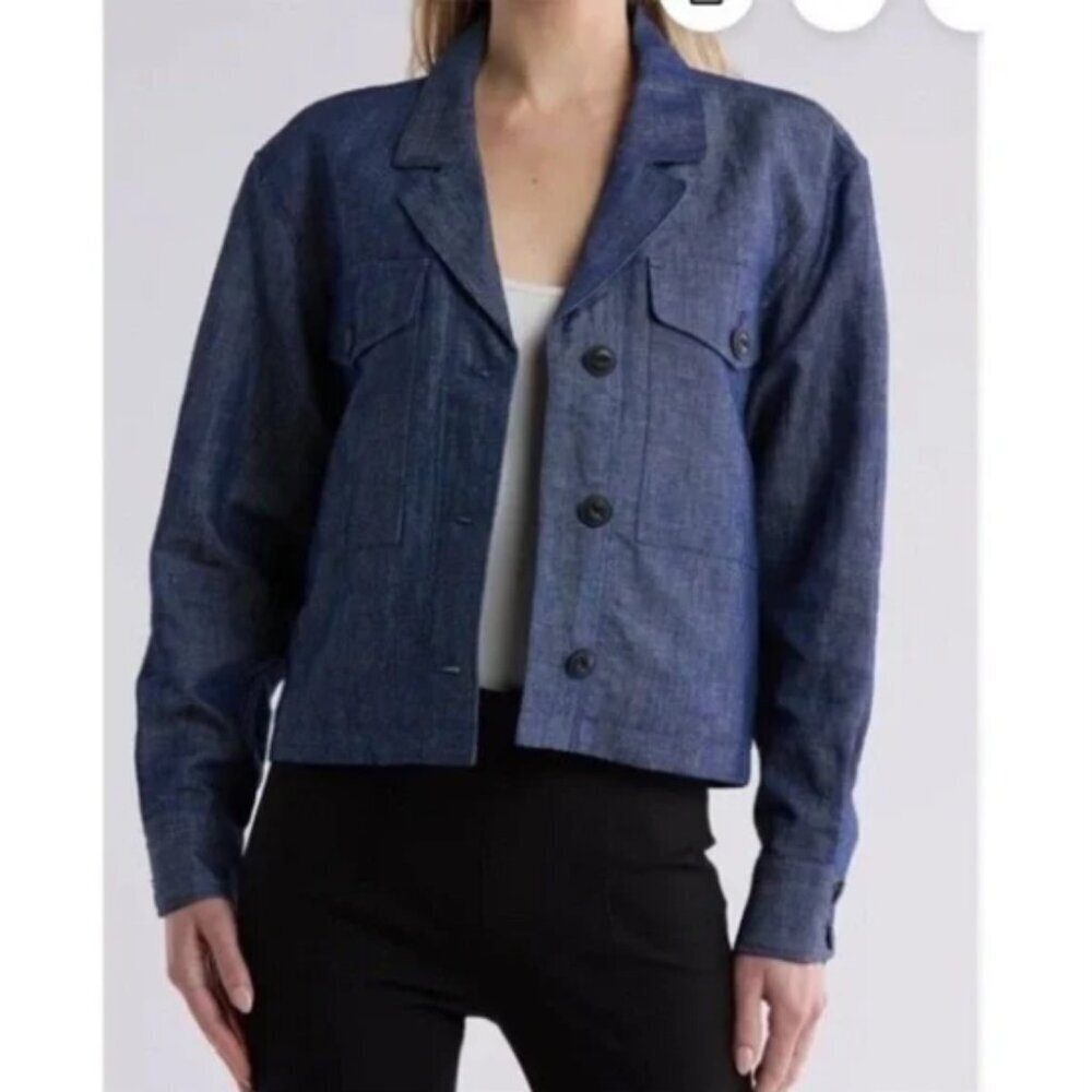 Rag & Bone Jessie Shirt Jacket Denim in Indigo size XS X-Small oversized NWT